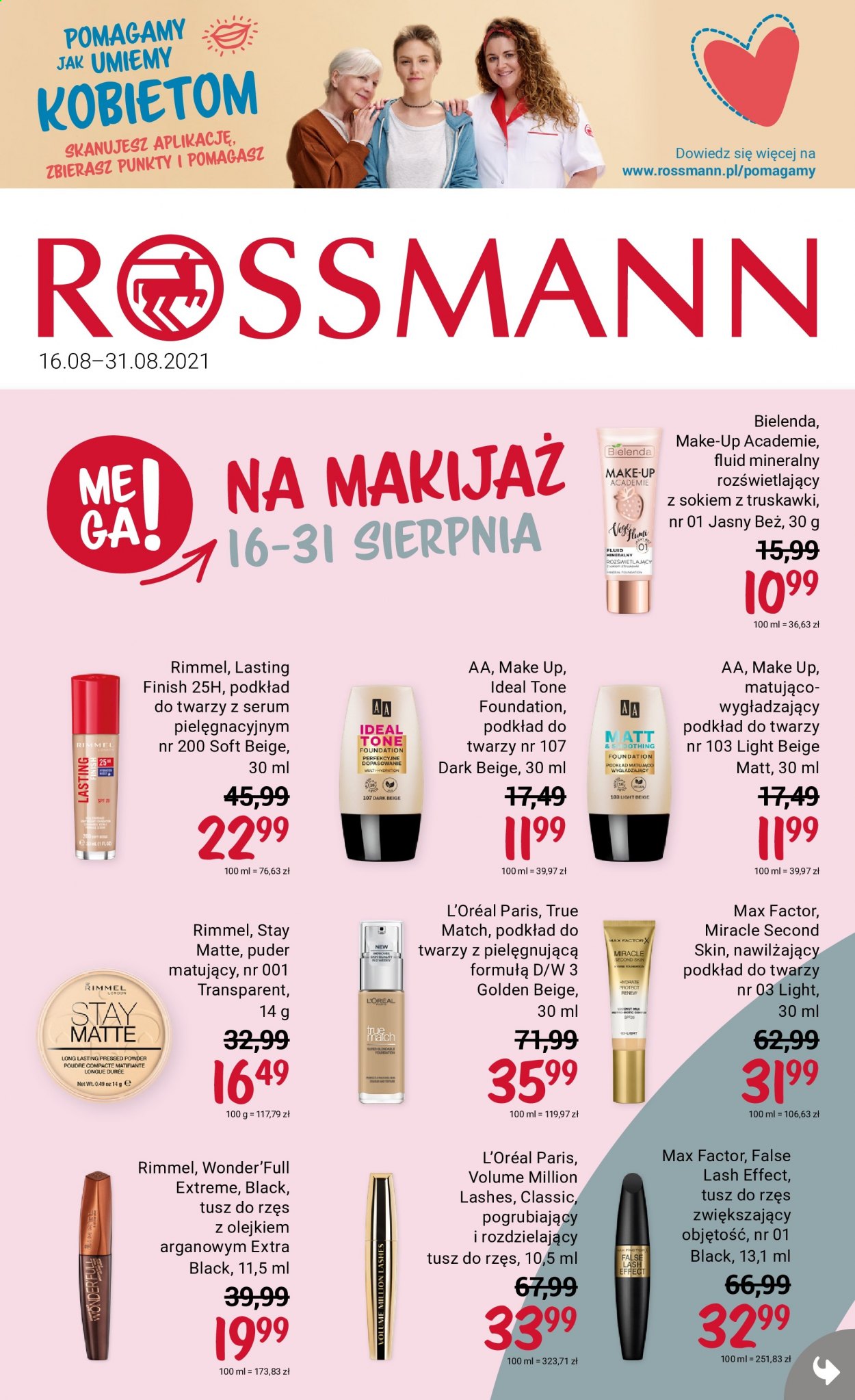 Gazetka Rossmann - 16.08.2021 - 31.08.2021. Strona 1