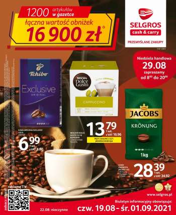 Gazetka Selgros - 19.8.2021 - 1.9.2021.