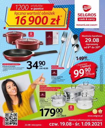 Gazetka Selgros - 19.8.2021 - 1.9.2021.
