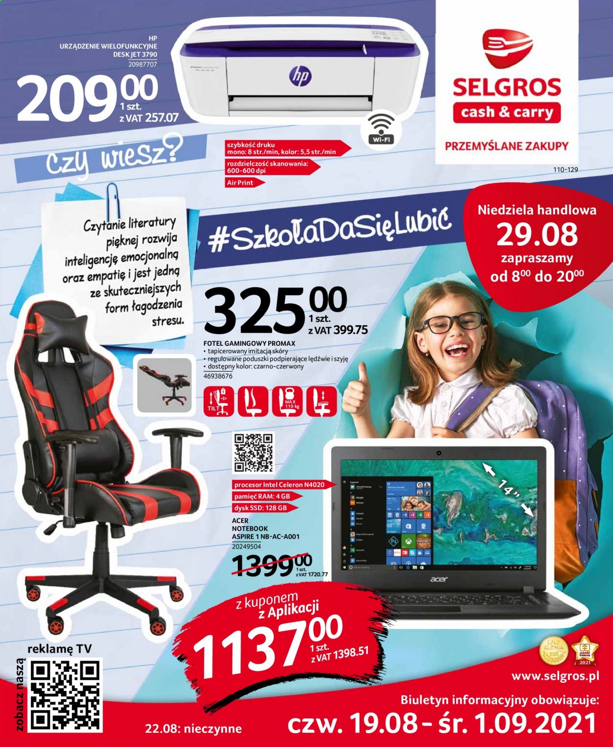 Gazetka Selgros - 19.08.2021 - 1.09.2021. Strona 1