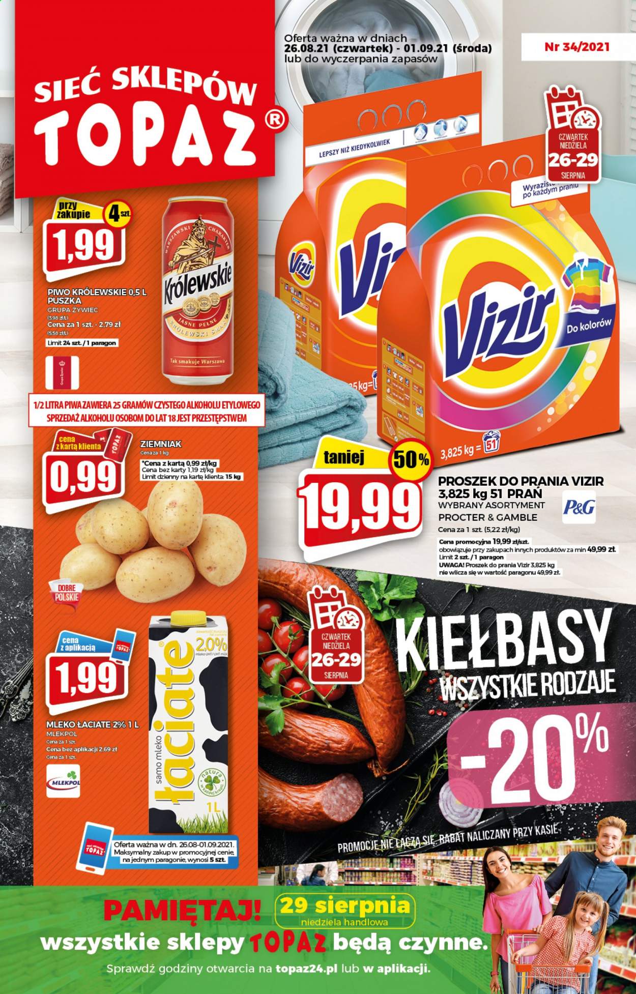 Gazetka Topaz - 26.08.2021 - 1.09.2021. Strona 1