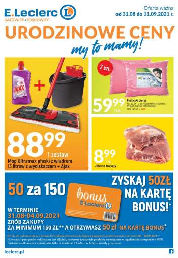 Gazetka E.Leclerc - 31.8.2021 - 11.9.2021.