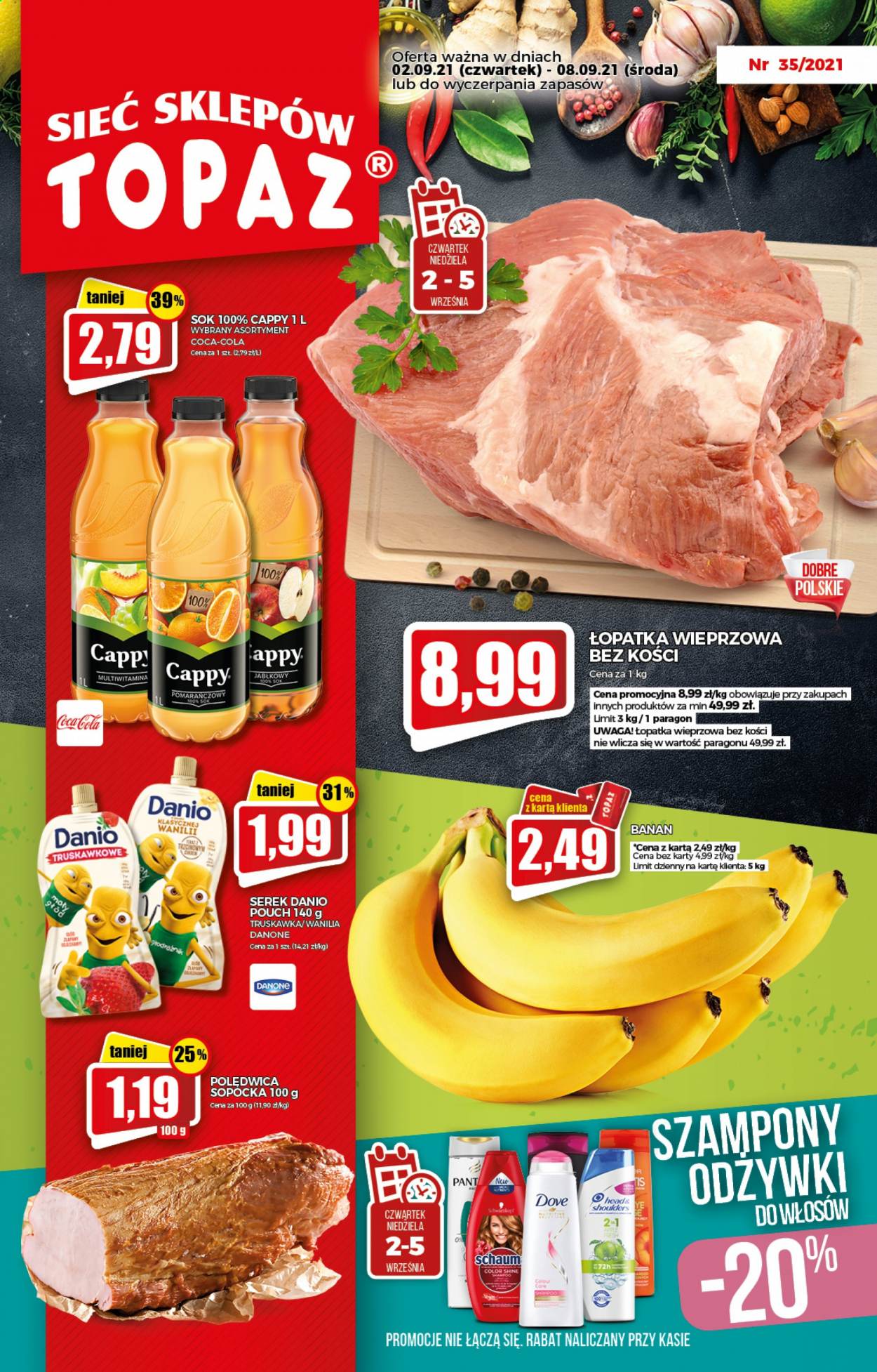 Gazetka Topaz - 2.09.2021 - 8.09.2021. Strona 1