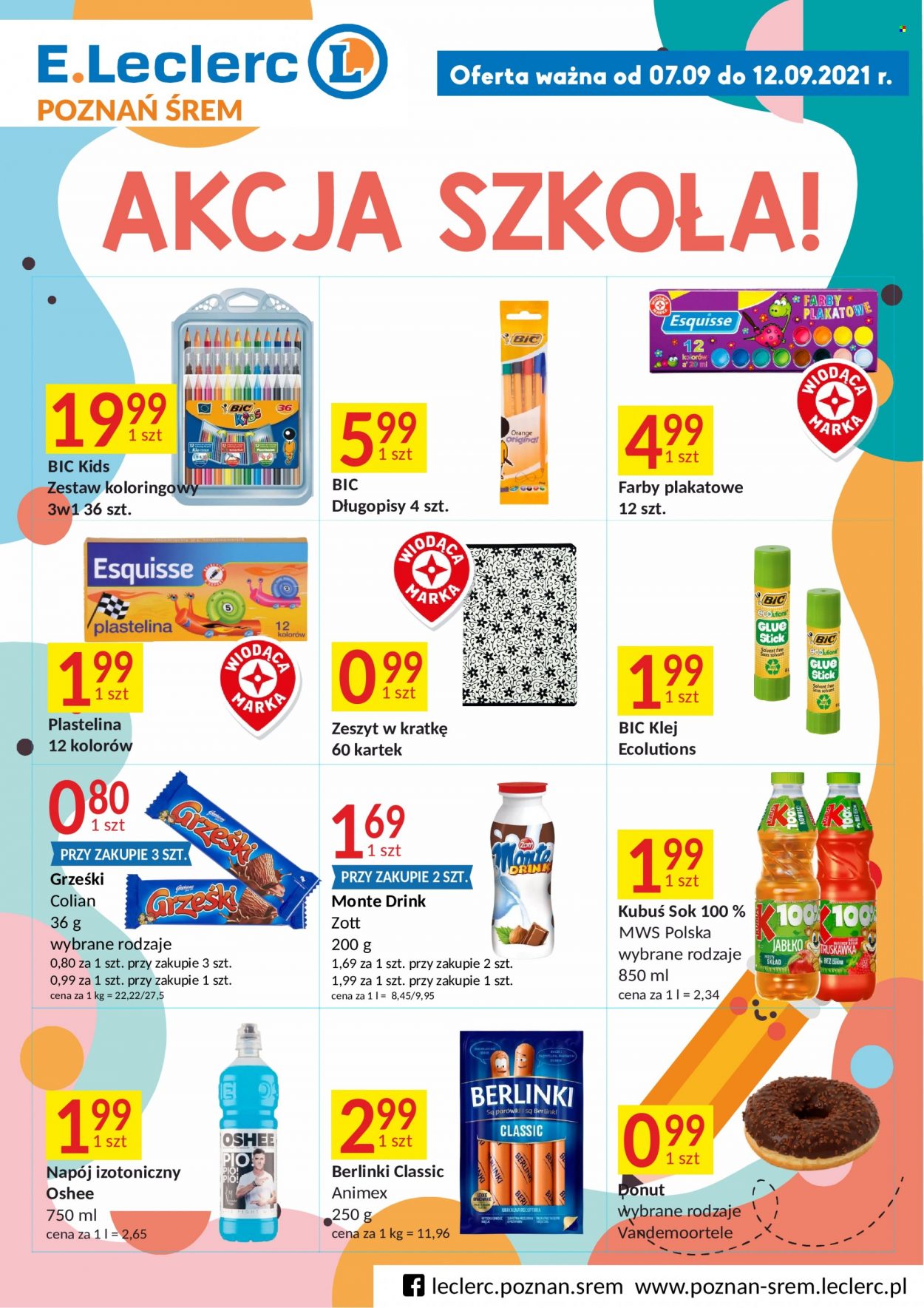 Gazetka E.Leclerc - 7.09.2021 - 12.09.2021. Strona 1