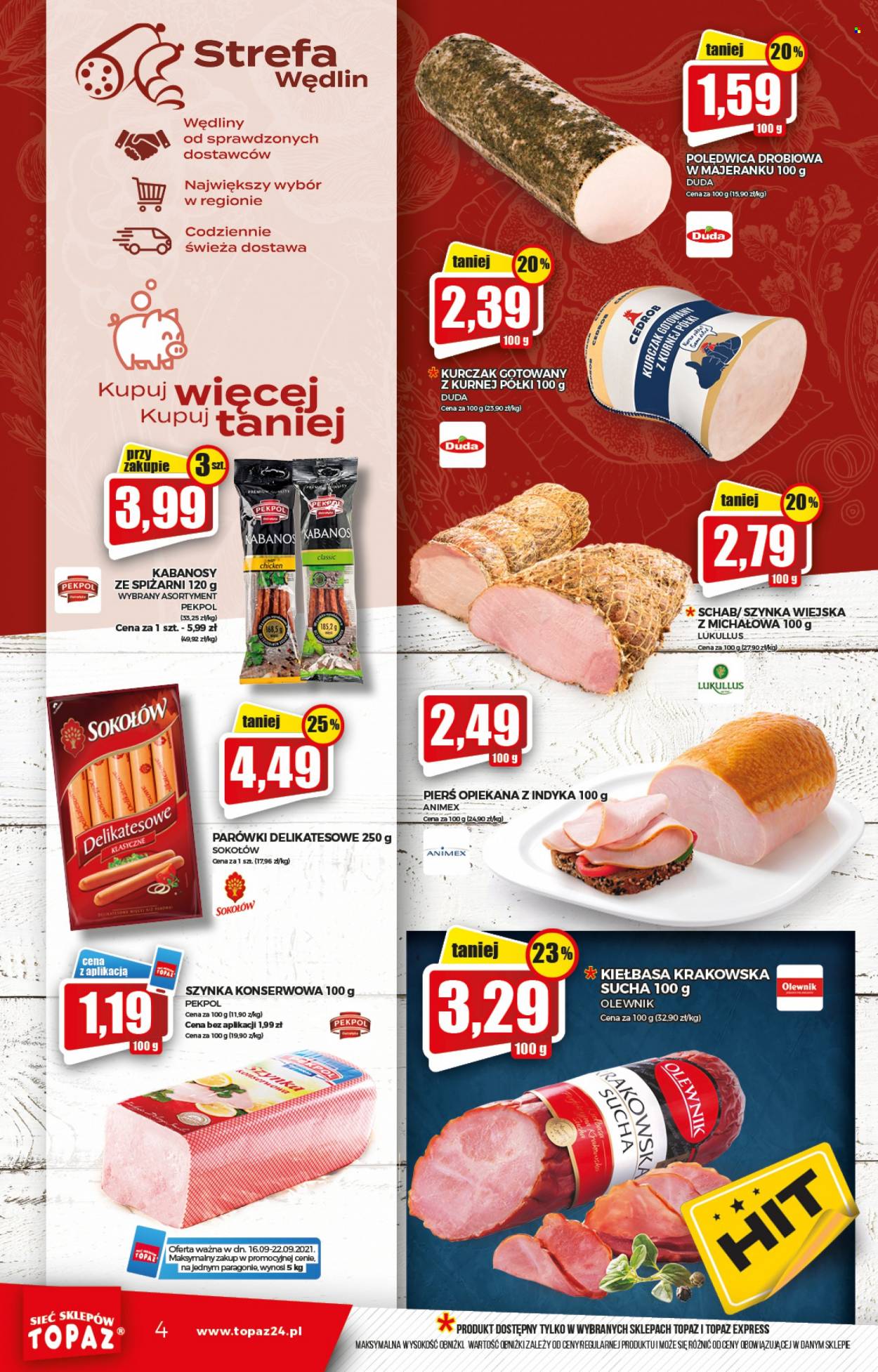 Gazetka Topaz - 16.09.2021 - 22.09.2021. Strona 4