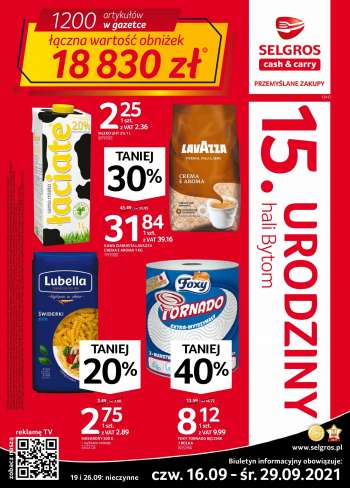Gazetka Selgros - 16.9.2021 - 29.9.2021.