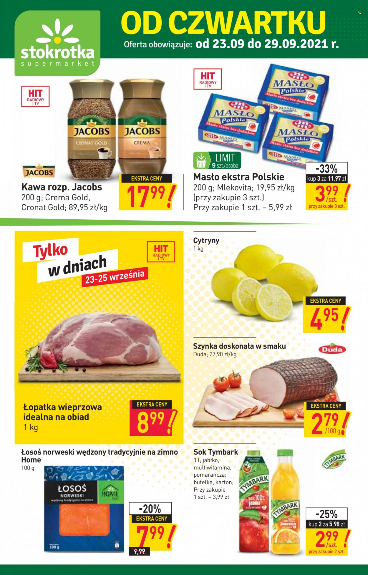 Gazetka Stokrotka Supermarket - 23.09.2021 - 29.09.2021. Strona 1