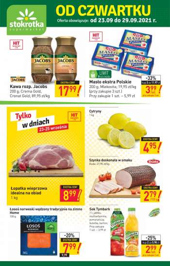 Gazetka Stokrotka Supermarket - 23.09.2021 - 29.09.2021.