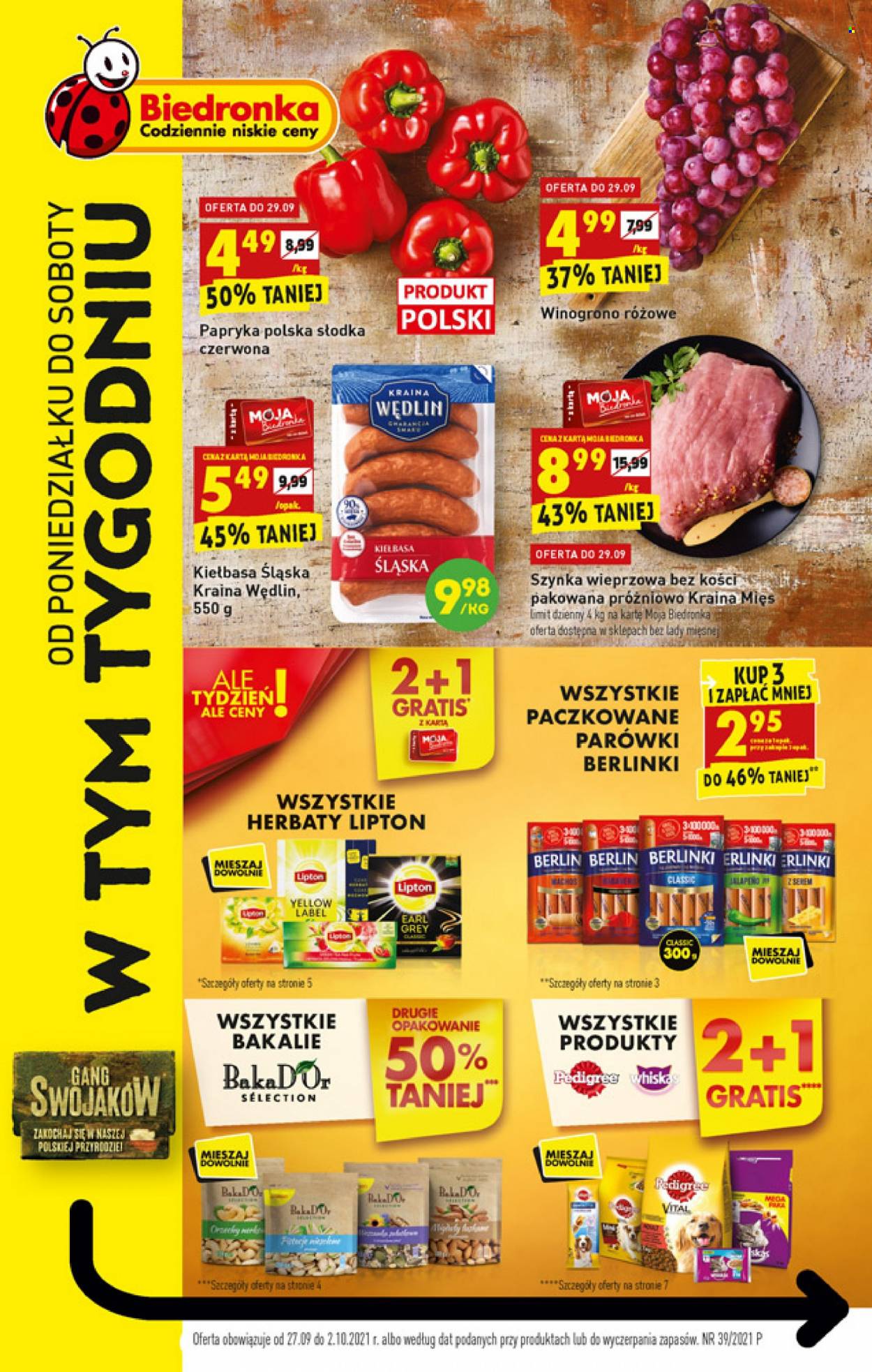 Gazetka Biedronka - 27.09.2021 - 2.10.2021. Strona 1