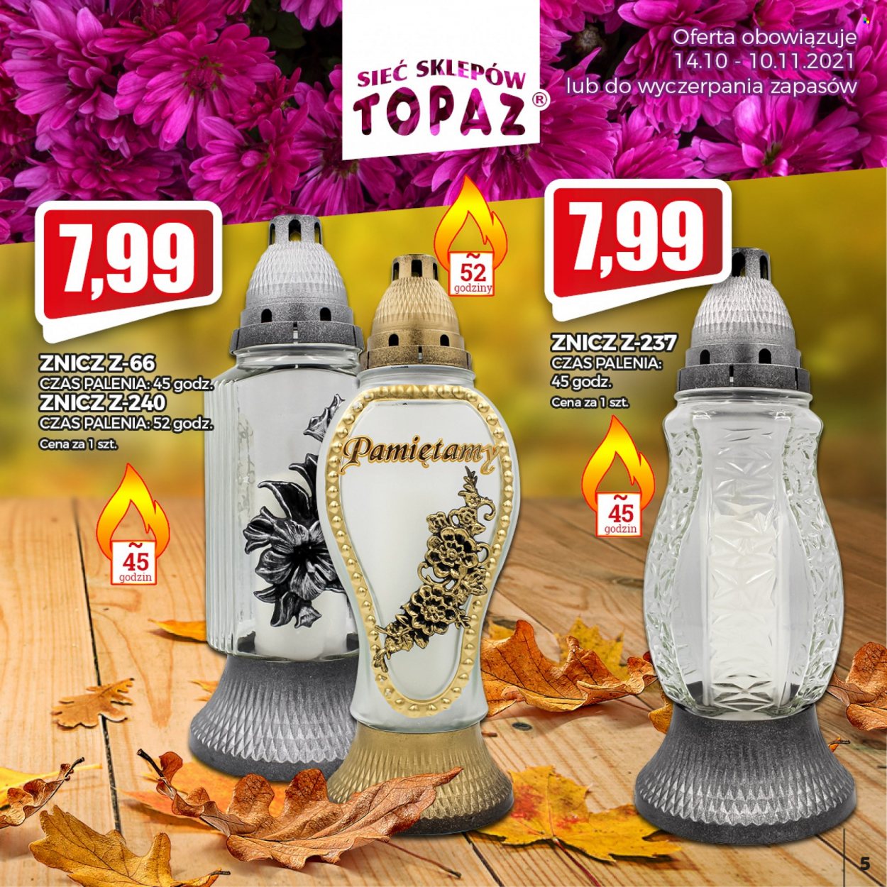 Gazetka Topaz - 14.10.2021 - 10.11.2021. Strona 5