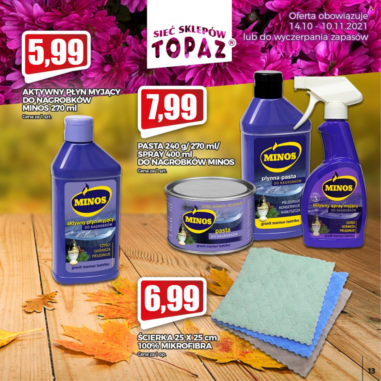 Gazetka Topaz - 14.10.2021 - 10.11.2021. Strona 13