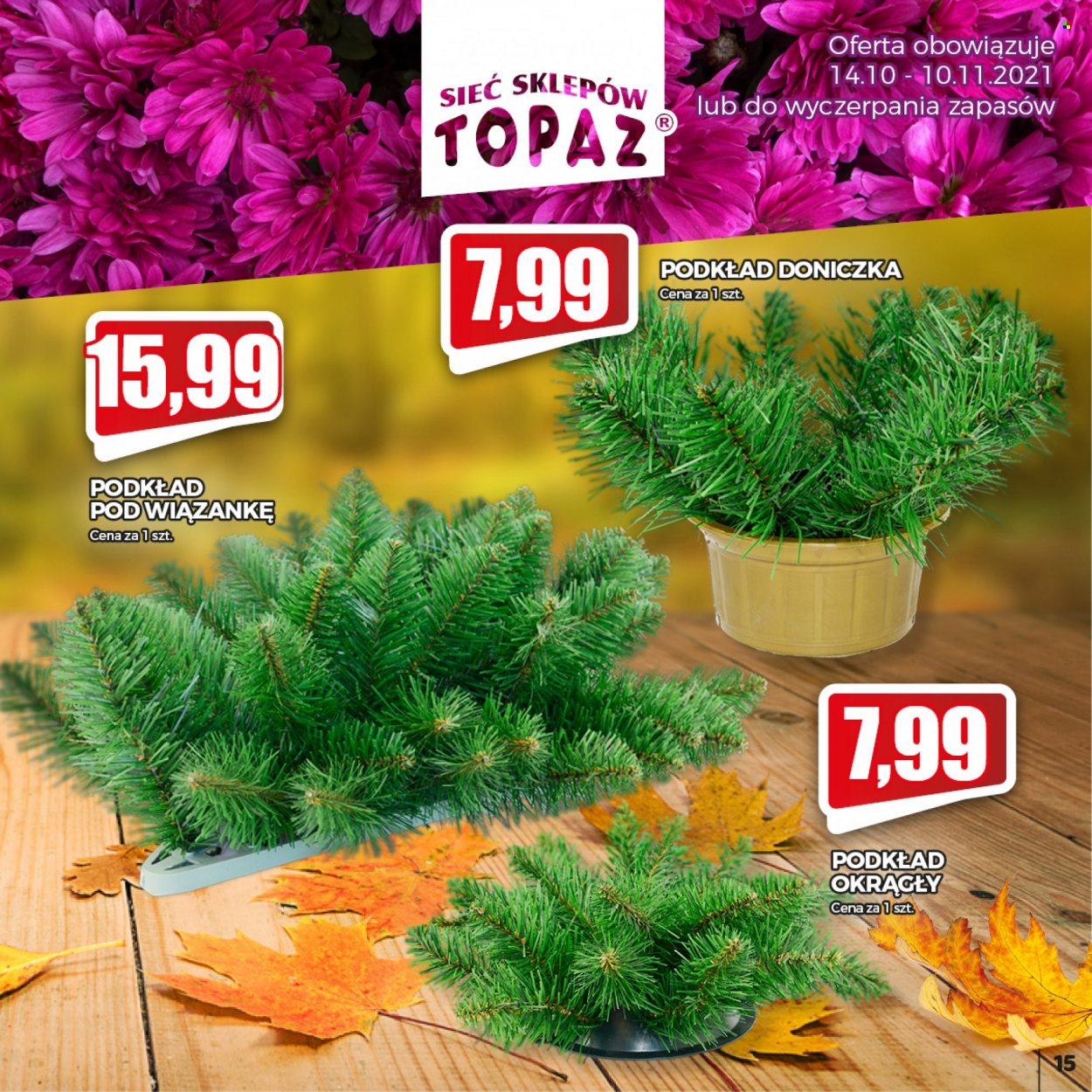 Gazetka Topaz - 14.10.2021 - 10.11.2021. Strona 15