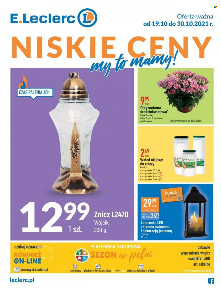 Gazetka E.Leclerc - 19.10.2021 - 30.10.2021. Strona 1