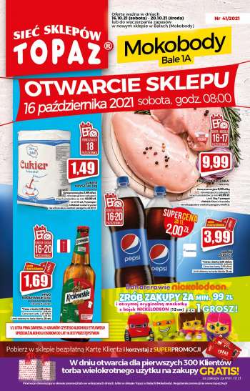 Gazetka Topaz - 16.10.2021 - 20.10.2021.