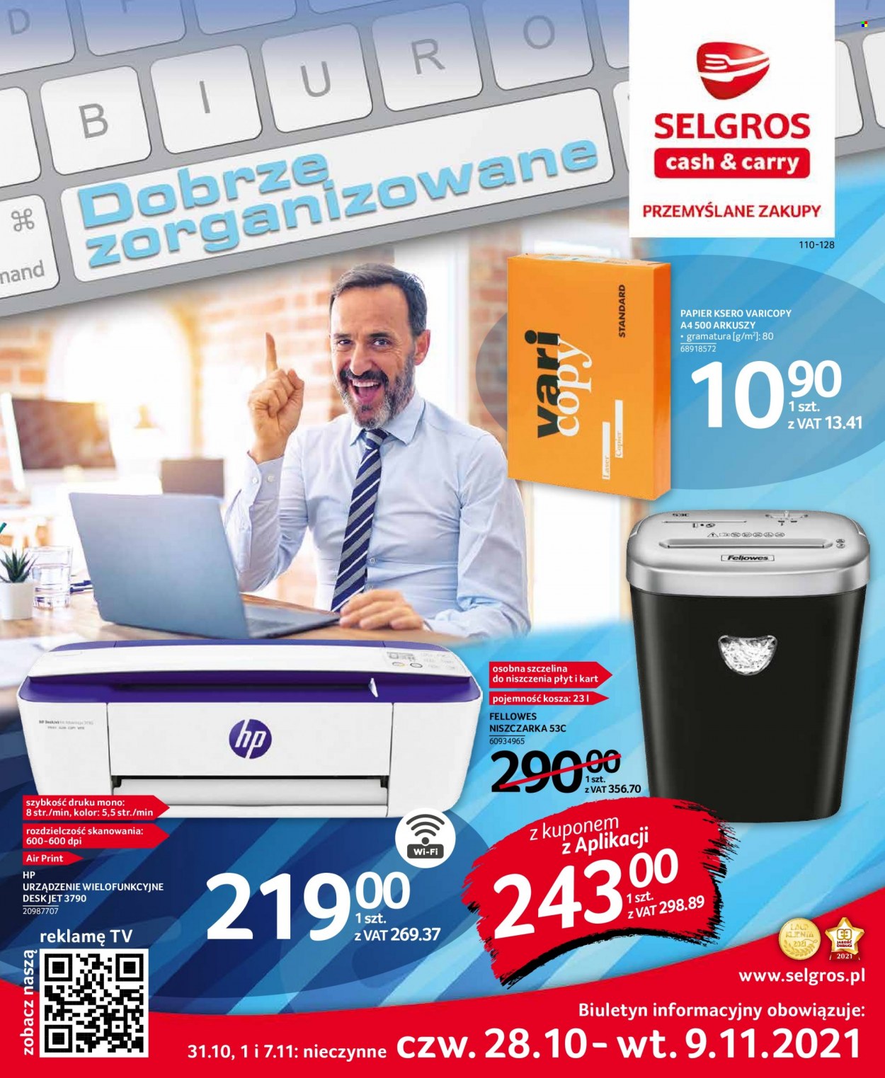 Gazetka Selgros - 28.10.2021 - 9.11.2021. Strona 1