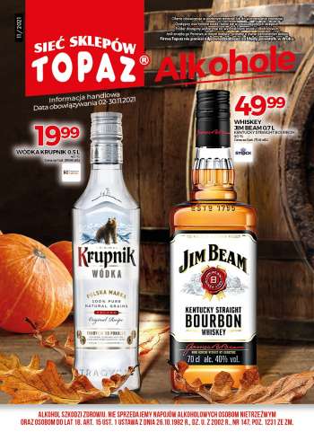 Gazetka Topaz - 2.11.2021 - 30.11.2021.