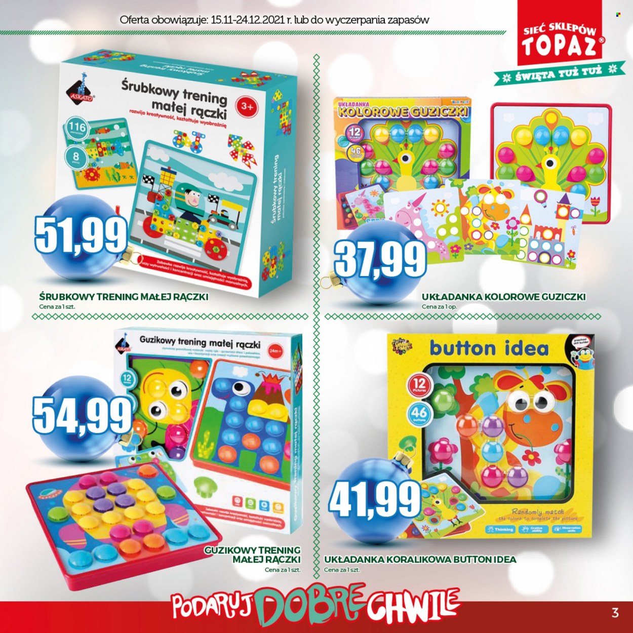 Gazetka Topaz - 15.11.2021 - 24.12.2021. Strona 3