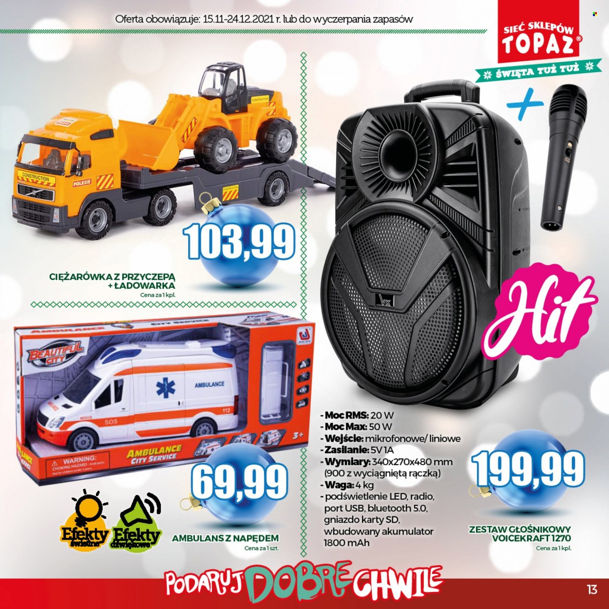Gazetka Topaz - 15.11.2021 - 24.12.2021. Strona 13