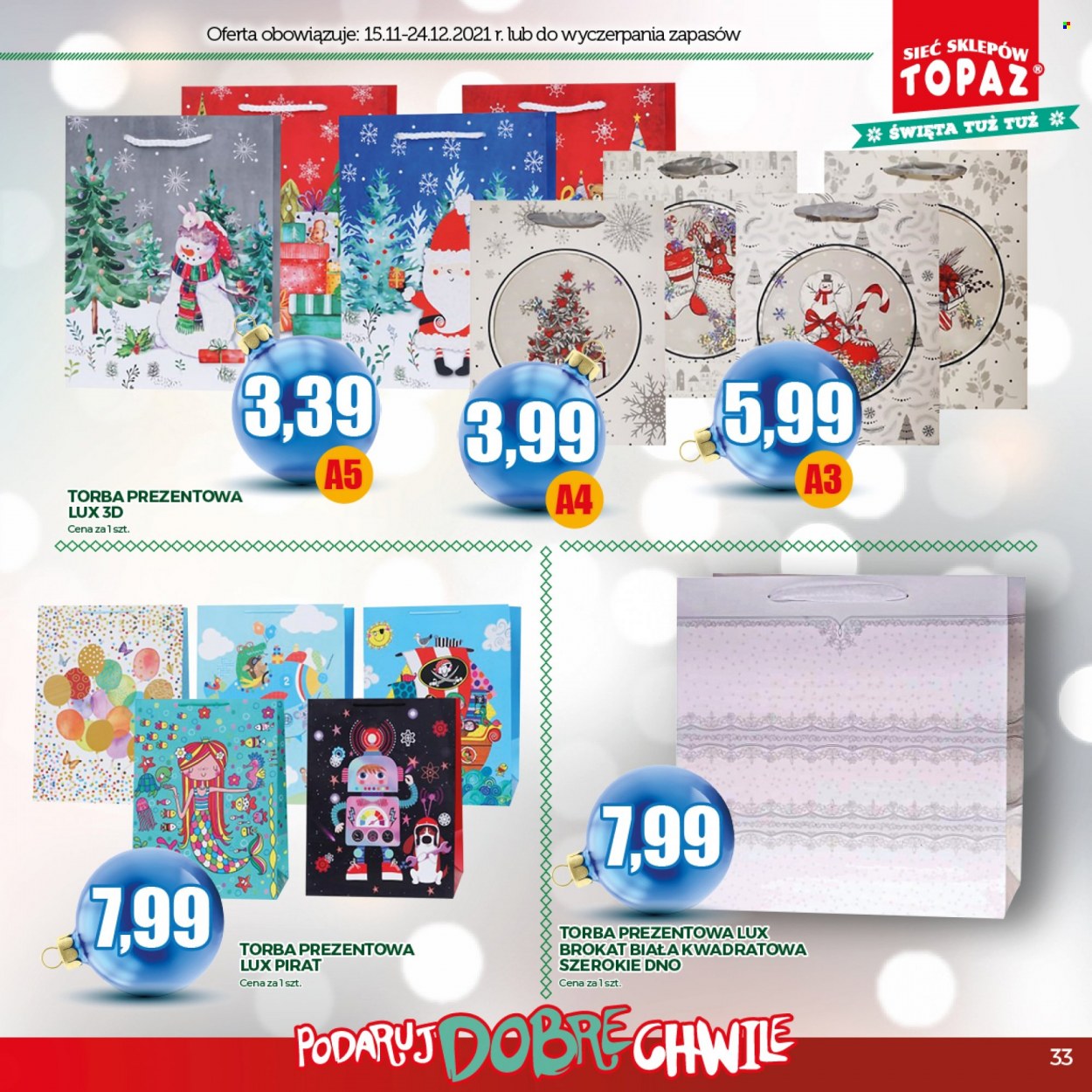 Gazetka Topaz - 15.11.2021 - 24.12.2021. Strona 33