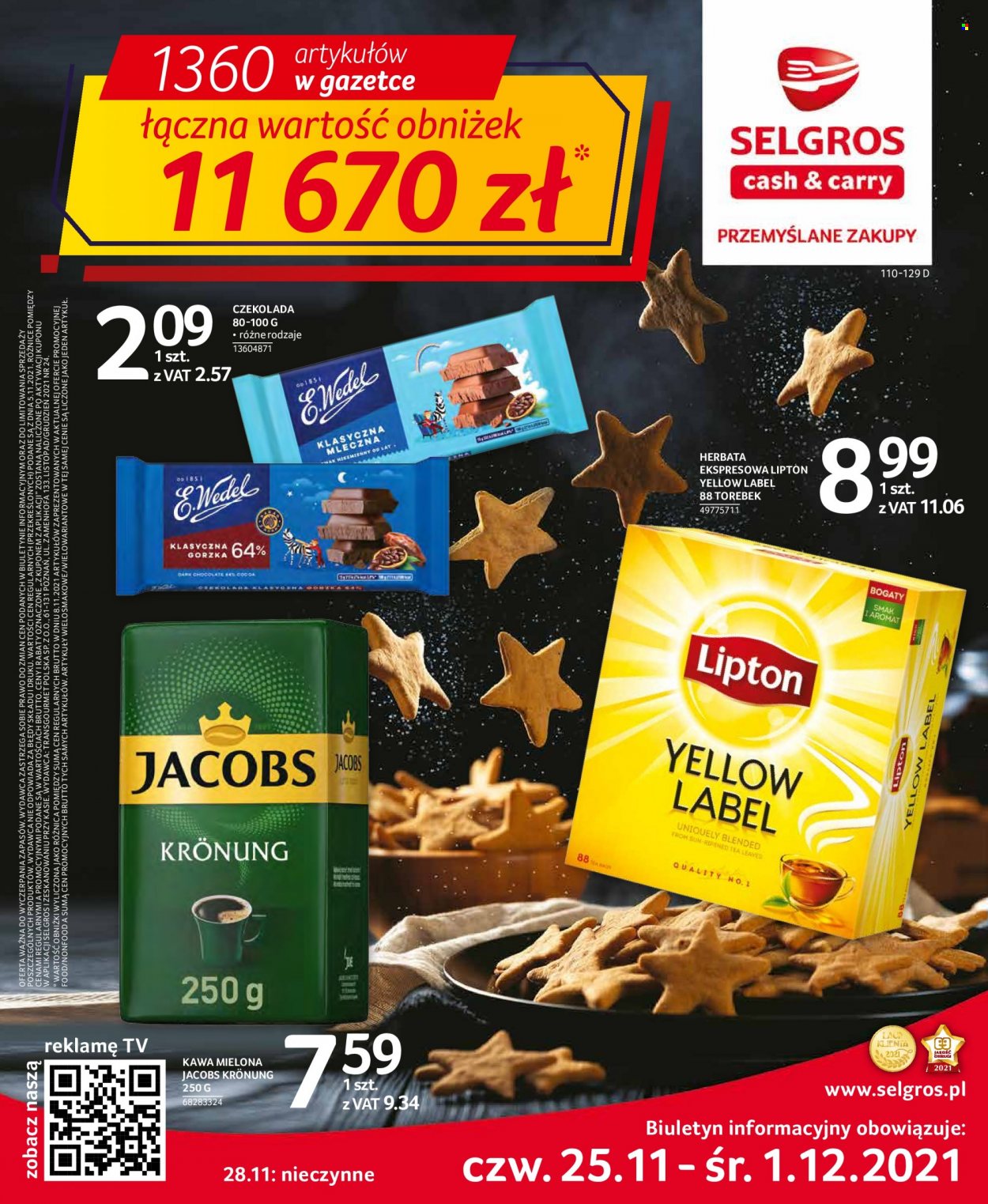 Gazetka Selgros - 25.11.2021 - 1.12.2021. Strona 1