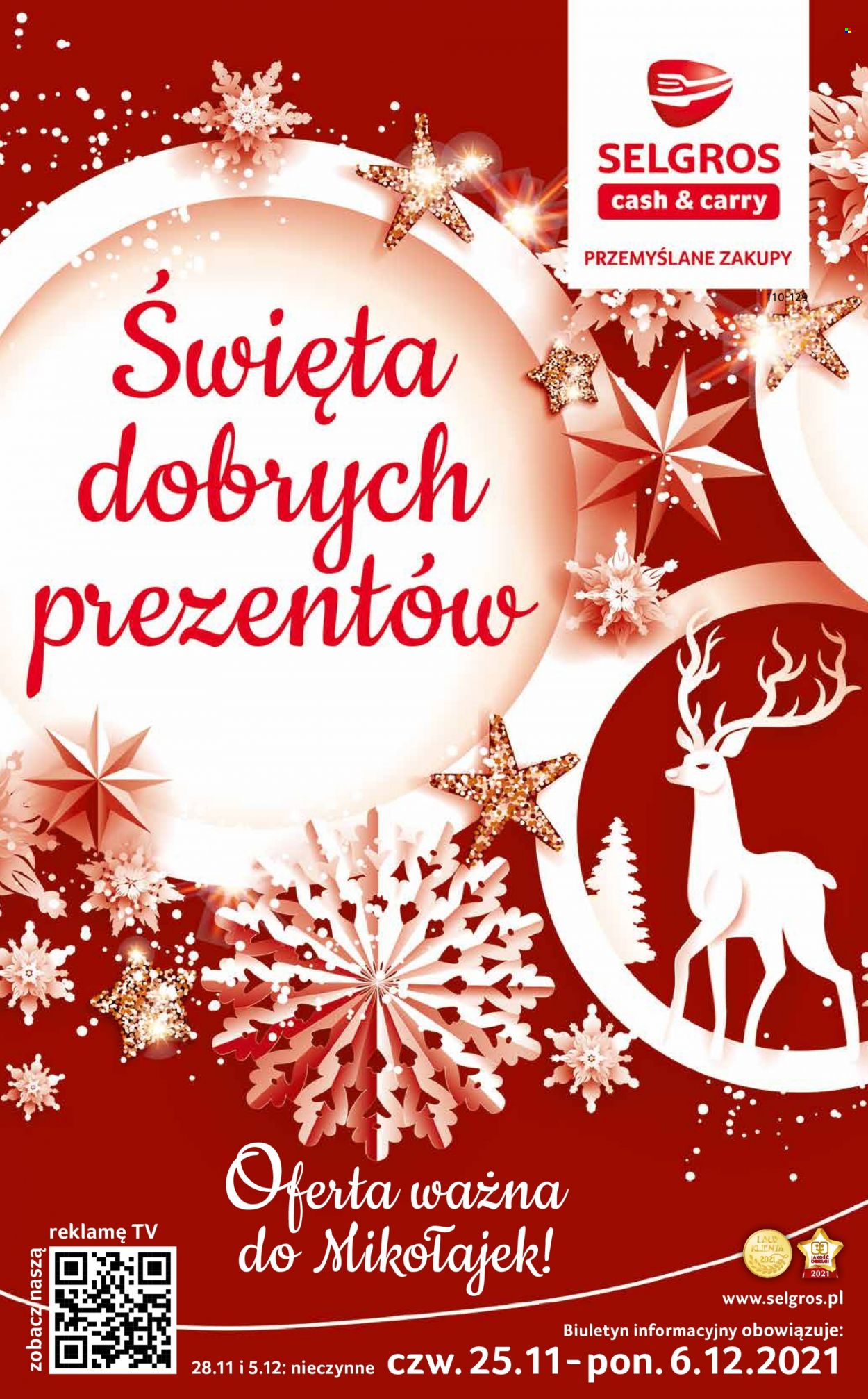Gazetka Selgros - 25.11.2021 - 6.12.2021. Strona 1