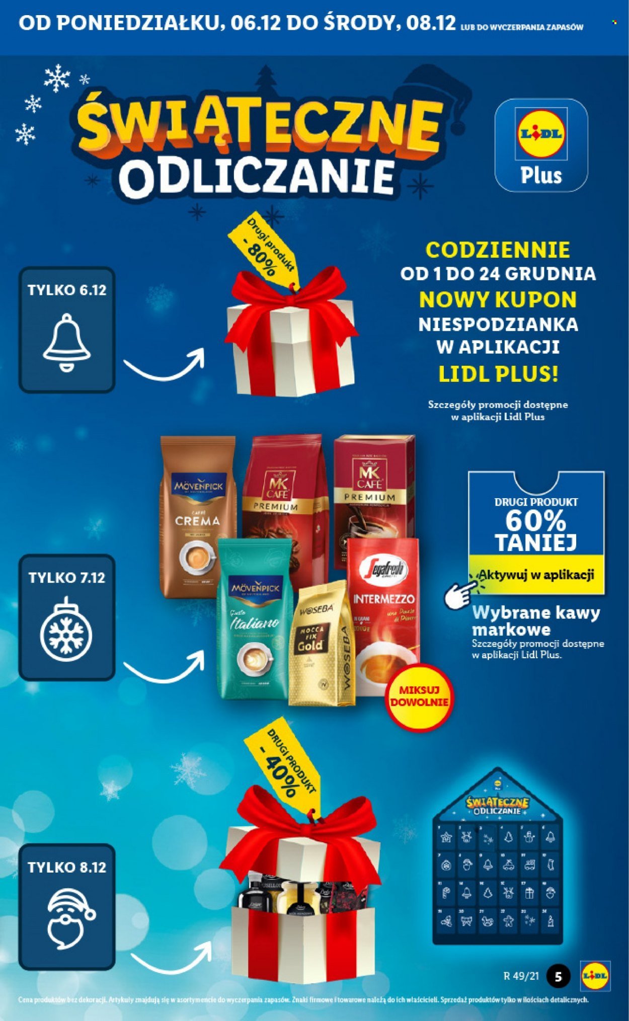 Gazetka Lidl - 6.12.2021 - 8.12.2021 - Produkty w akcji - Mövenpick, Woseba, MK CAFÉ. Strona 5.