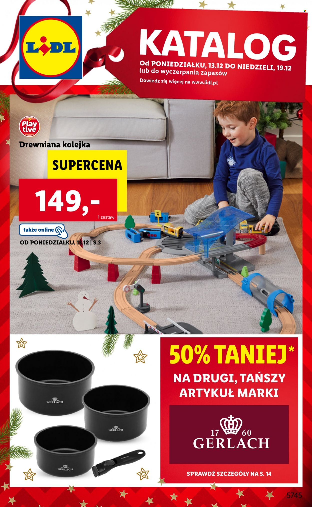 Gazetka Lidl - 13.12.2021 - 19.12.2021 - Produkty w akcji - drewniana kolejka, kolejka, zabawki drewniane. Strona 1.
