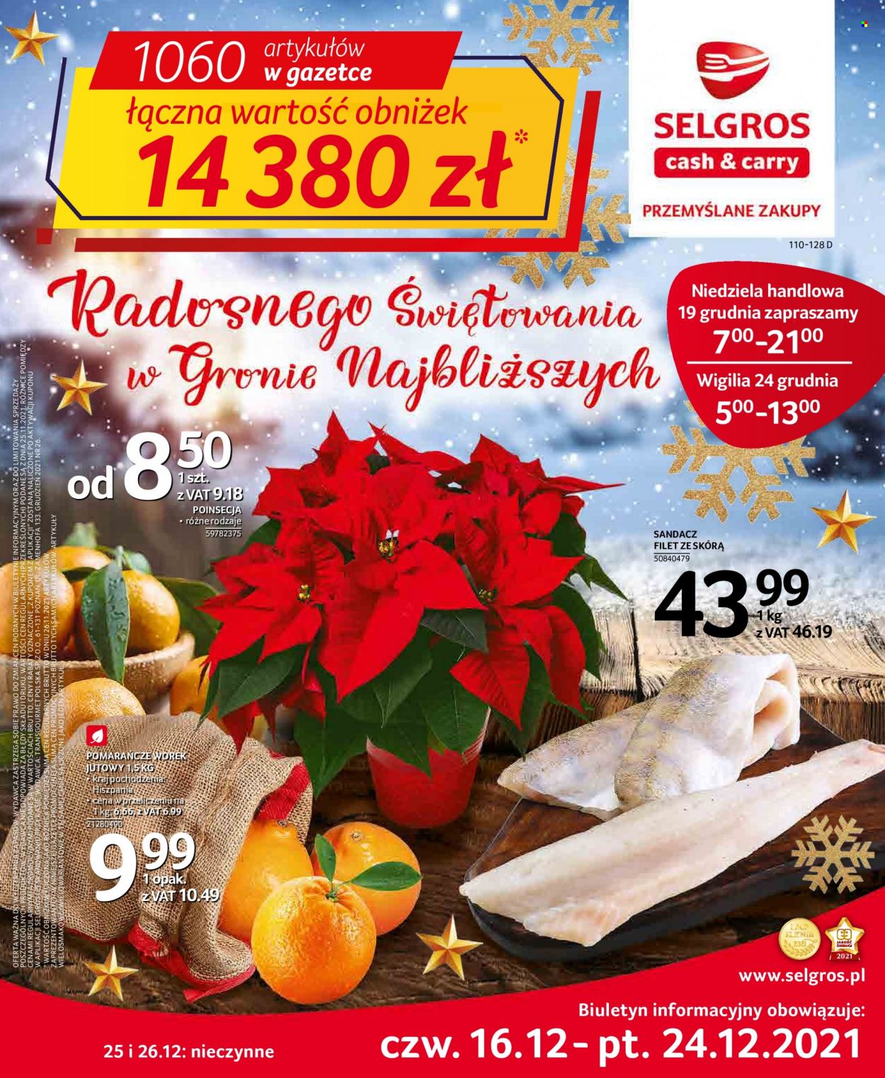 Gazetka Selgros - 16.12.2021 - 24.12.2021. Strona 1