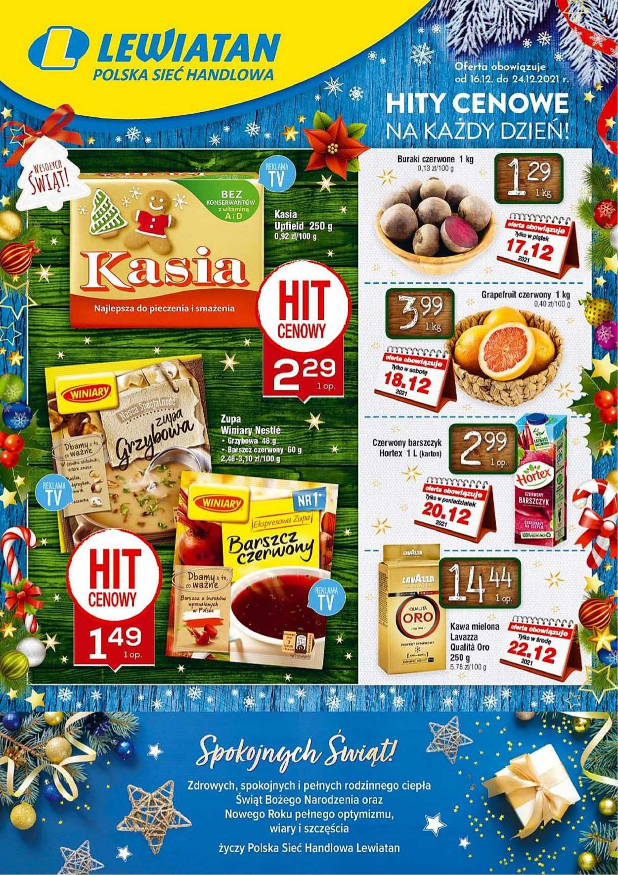 Gazetka Lewiatan - 16.12.2021 - 24.12.2021. Strona 1