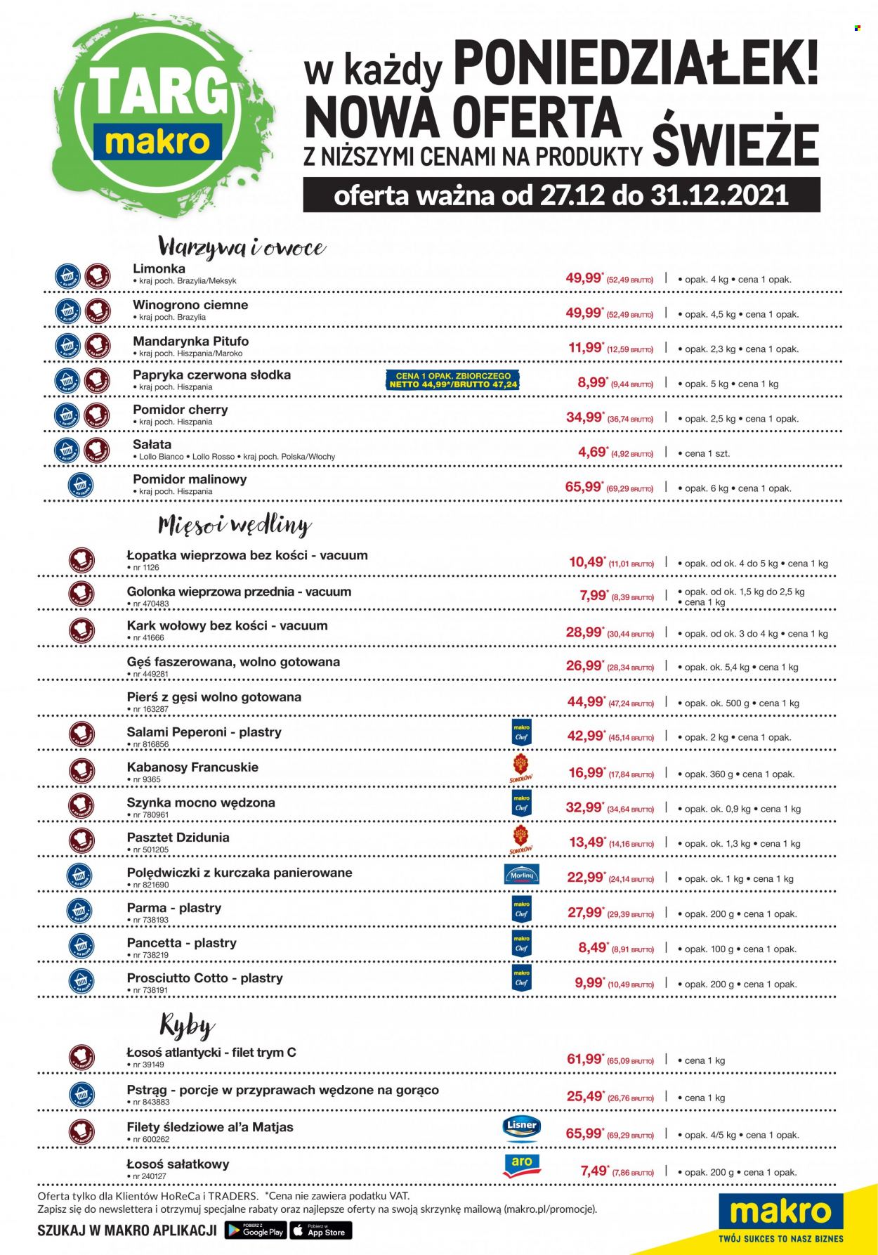 Gazetka Makro - 27.12.2021 - 31.12.2021. Strona 1