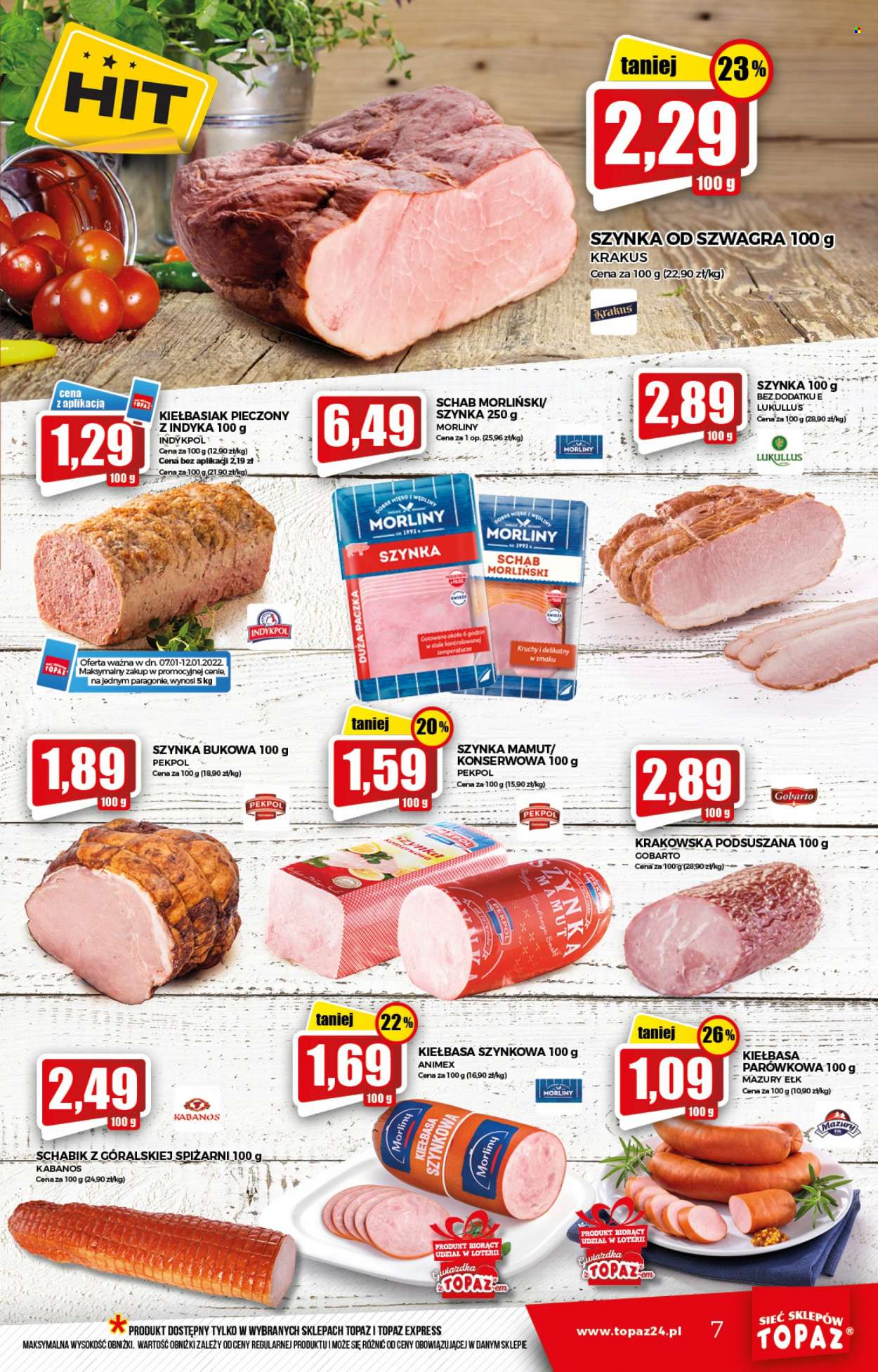 Gazetka Topaz - 7.01.2022 - 12.01.2022. Strona 7