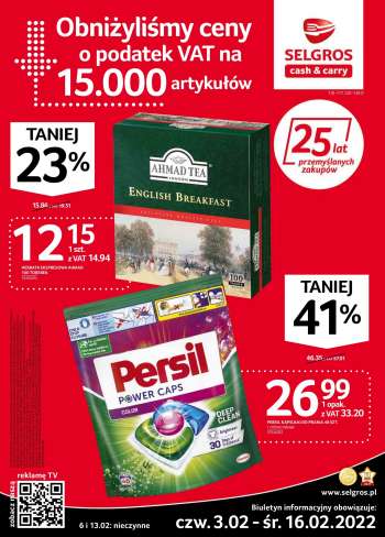 Gazetka Selgros - 3.02.2022 - 16.02.2022.