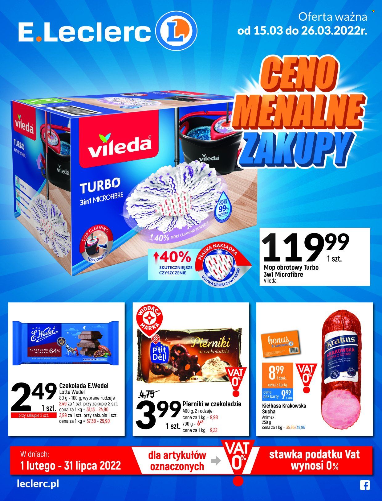 Gazetka E.Leclerc - 15.03.2022 - 26.03.2022. Strona 1