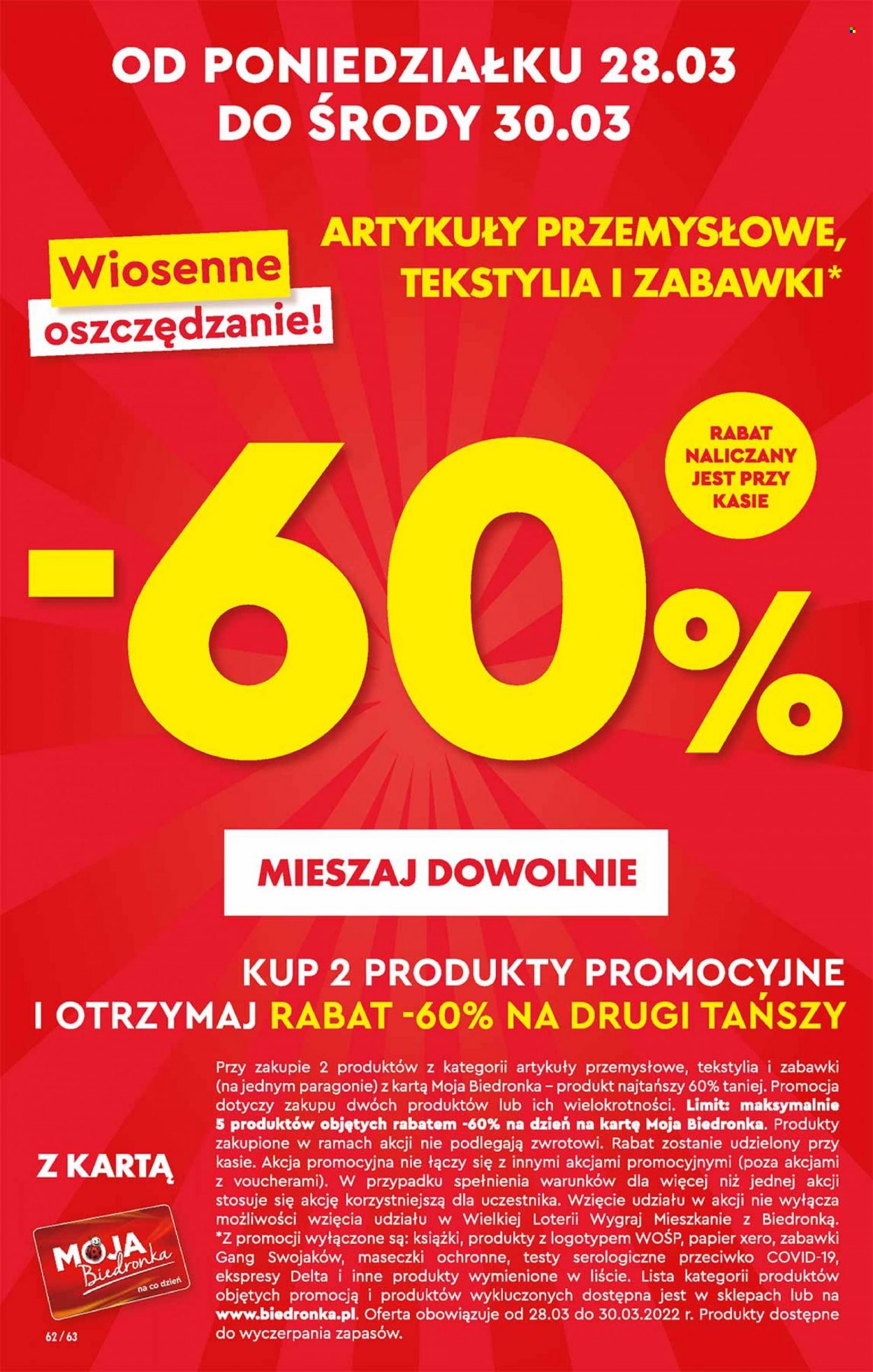Gazetka Biedronka - 28.03.2022 - 2.04.2022. Strona 62