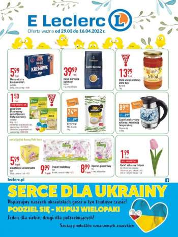 Gazetka E.Leclerc - 29.03.2022 - 16.04.2022.