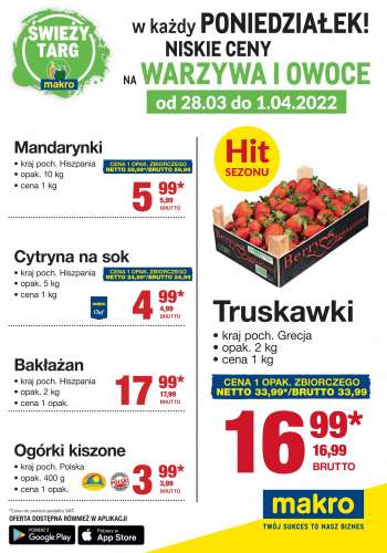 Gazetka Makro - 28.03.2022 - 1.04.2022.