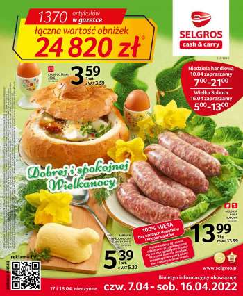 Gazetka Selgros - 7.04.2022 - 16.04.2022.