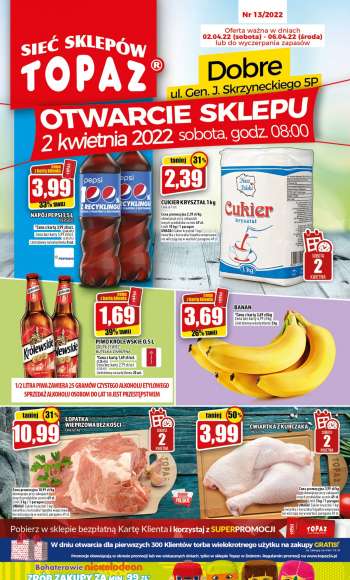 Gazetka Topaz - 2.04.2022 - 6.04.2022.