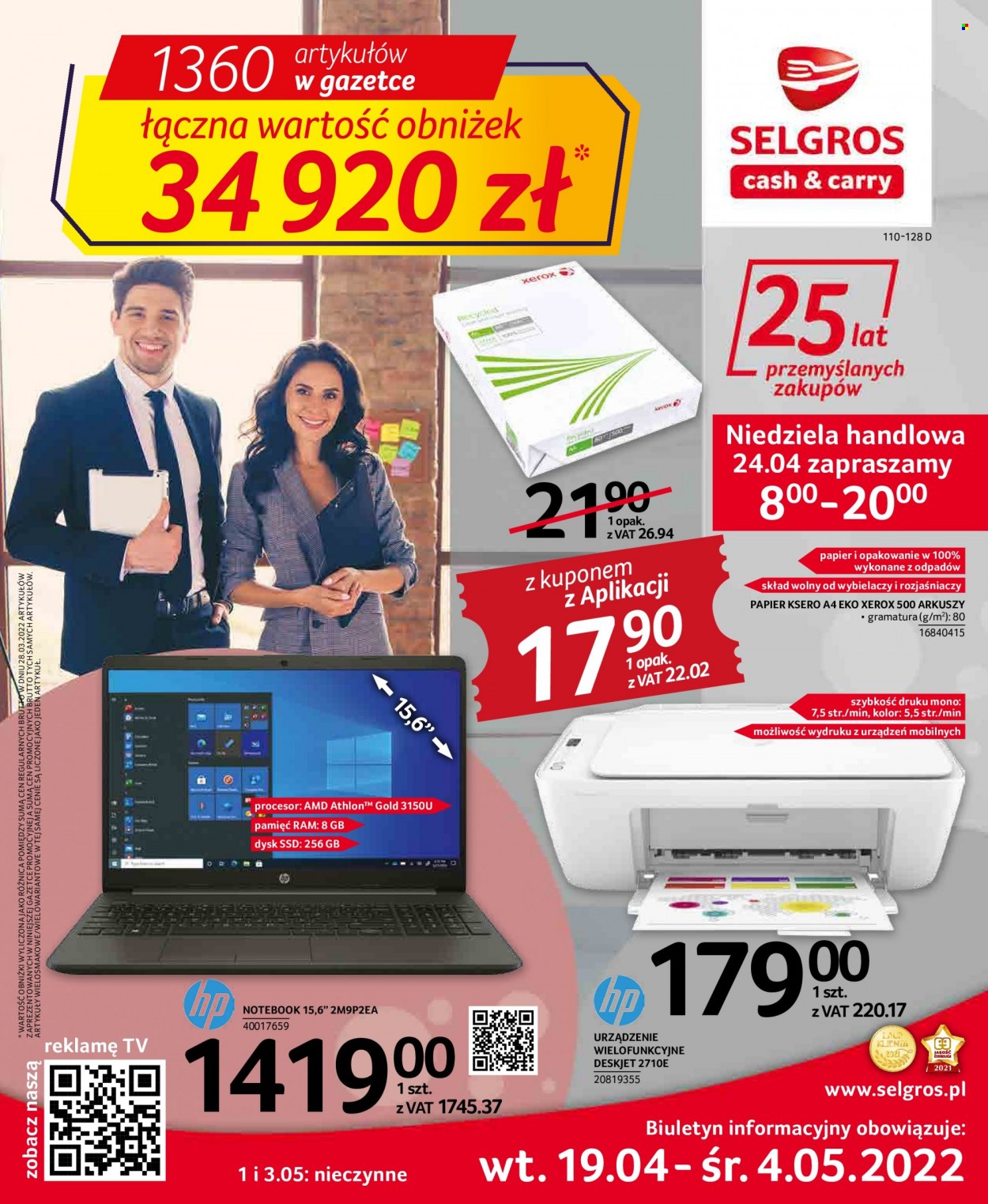 Gazetka Selgros - 19.04.2022 - 4.05.2022. Strona 1