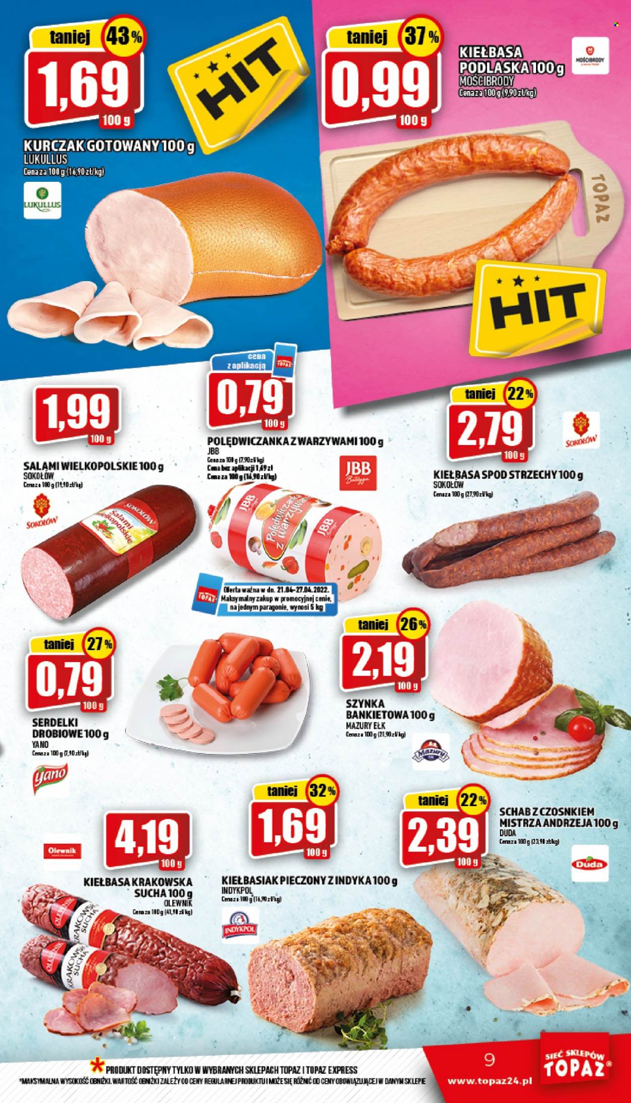 Gazetka Topaz - 21.04.2022 - 27.04.2022. Strona 9