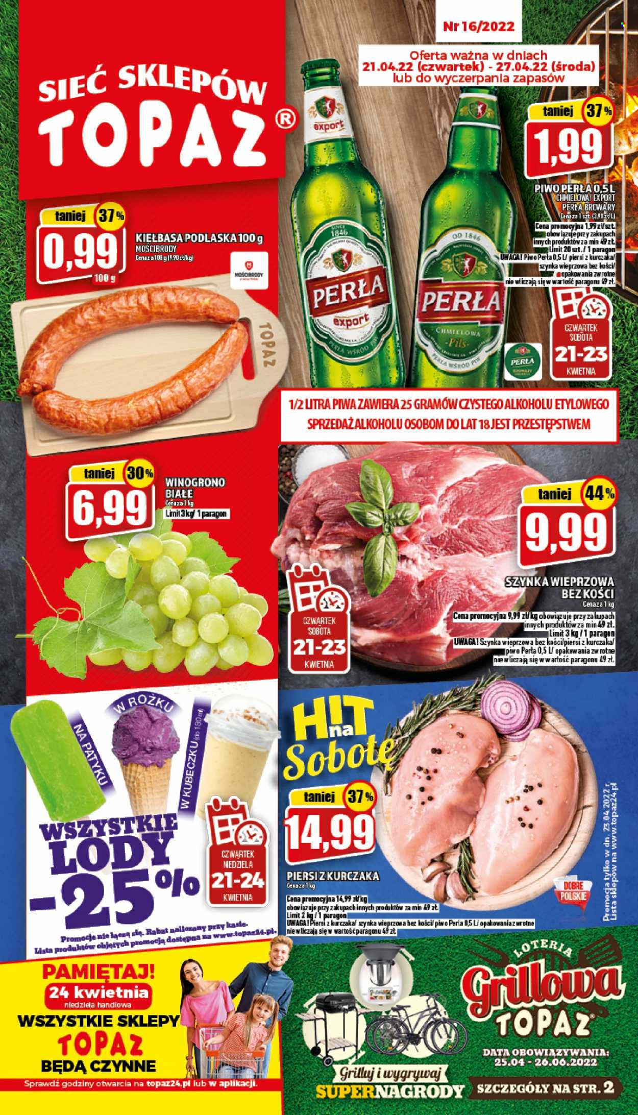 Gazetka Topaz - 21.04.2022 - 27.04.2022. Strona 1