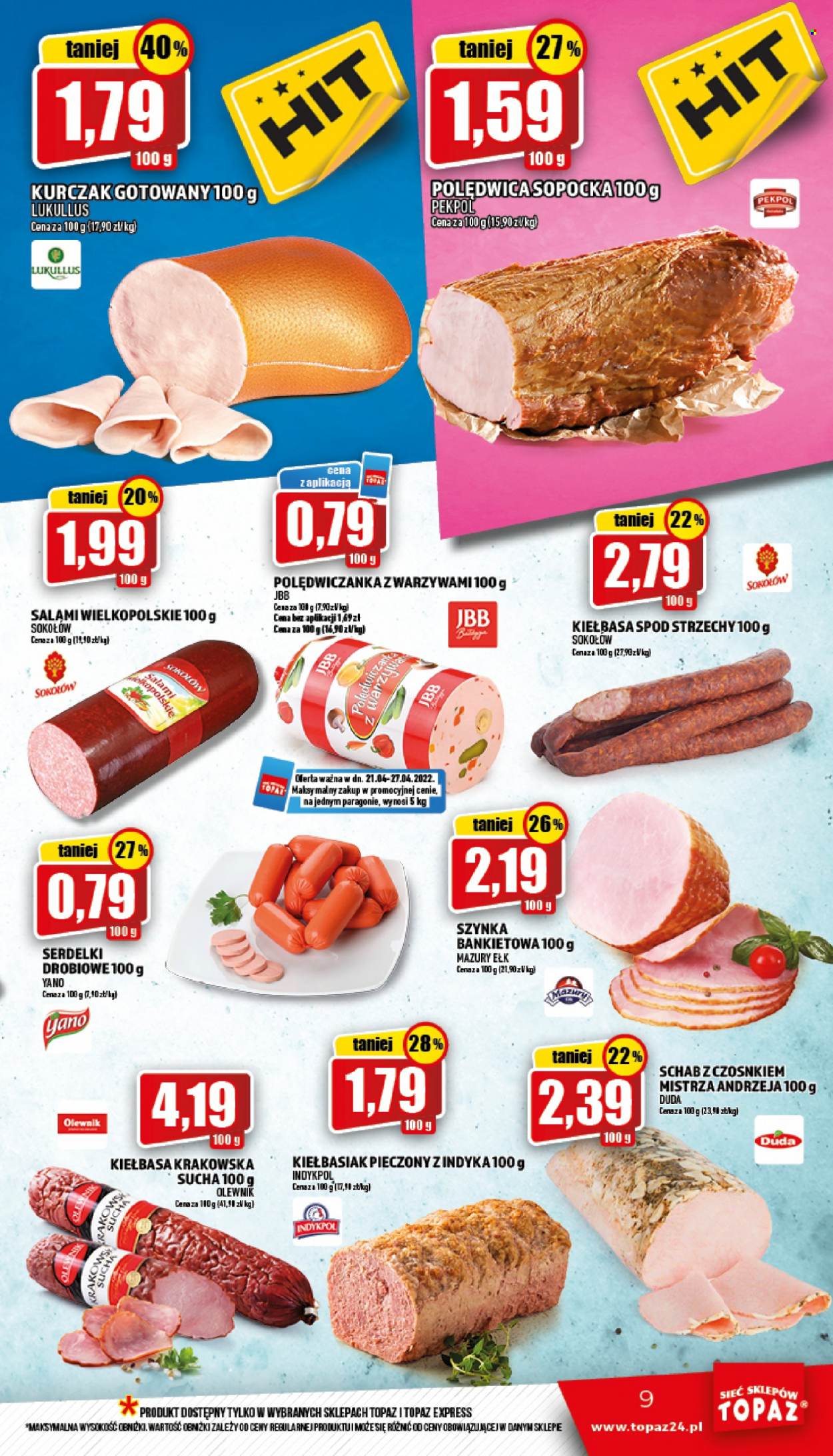Gazetka Topaz - 21.04.2022 - 27.04.2022. Strona 9