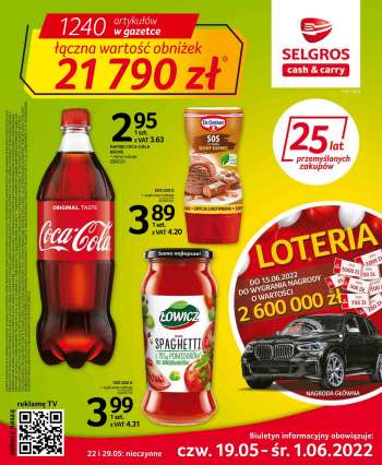 Gazetka Selgros - 19.05.2022 - 1.06.2022.