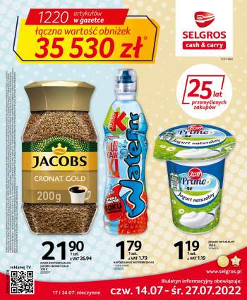 Gazetka Selgros - 14.07.2022 - 27.07.2022.