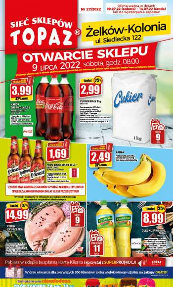 Gazetka Topaz - 9.07.2022 - 13.07.2022.