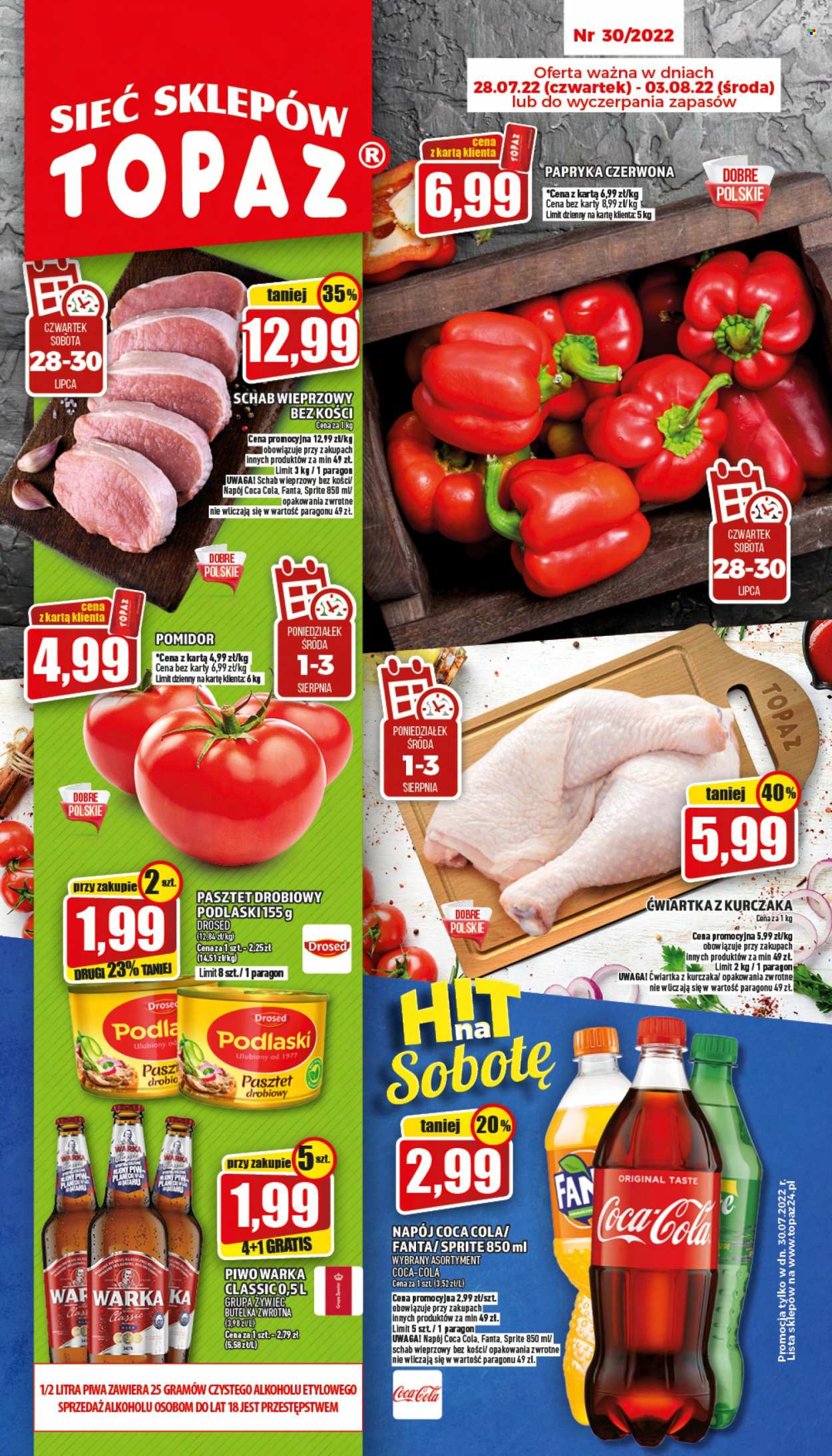 Gazetka Topaz - 28.07.2022 - 3.08.2022. Strona 1