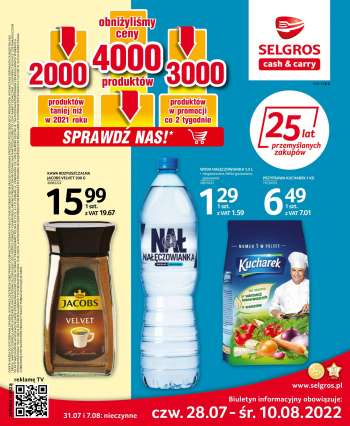 Gazetka Selgros - 28.07.2022 - 10.08.2022.