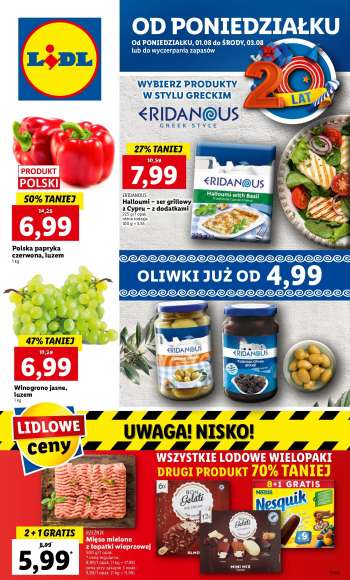 Gazetka Lidl - 1.08.2022 - 3.08.2022.