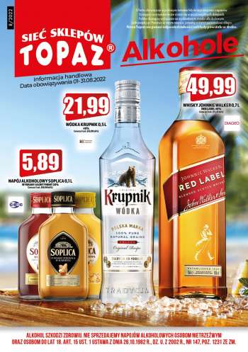 Gazetka Topaz - 1.08.2022 - 31.08.2022.