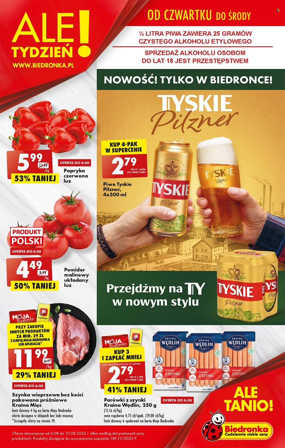 Gazetka Biedronka - 4.08.2022 - 10.08.2022. Strona 1